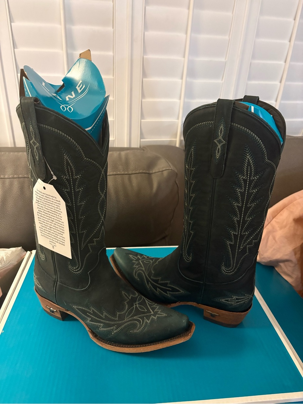 Lane Emerald Green Western Boots